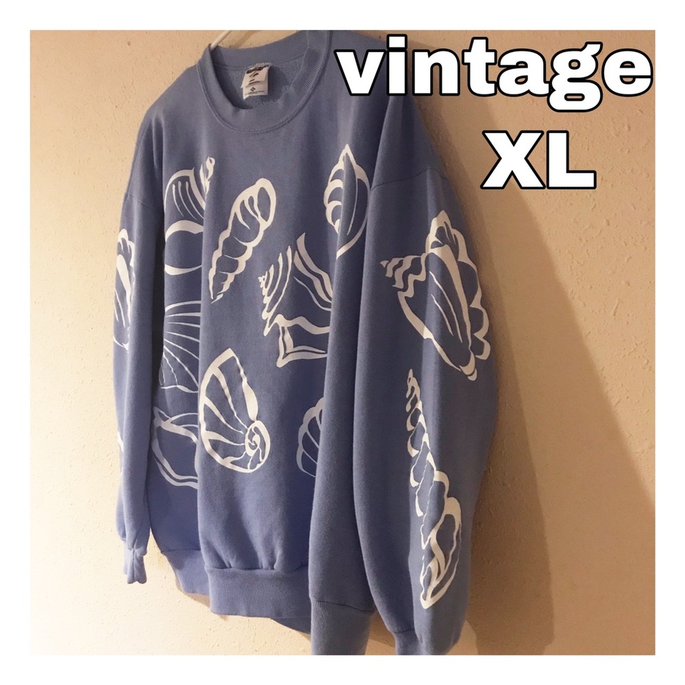 Vintage Jerzees Crew Neck - Shells Seaside Coastal Grandma Sweatshirt
